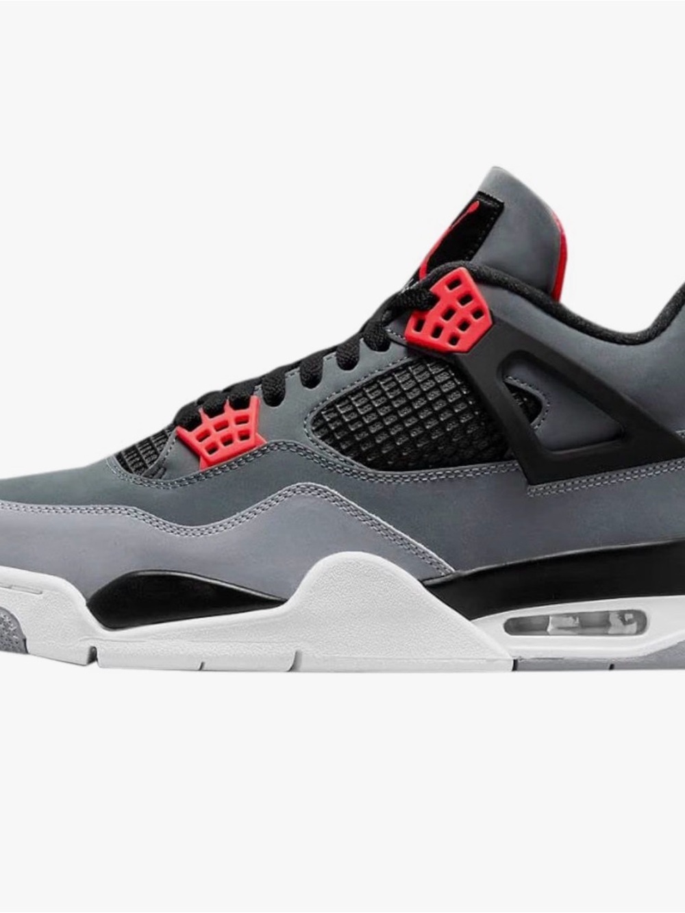 Nike Kids Sneakers Gray Black Red Accents